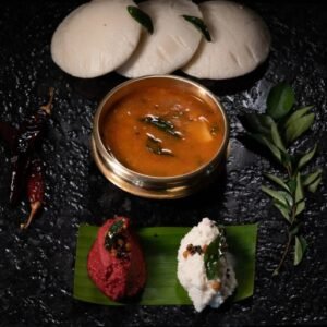 Sattvic Dining A beautifully presented Ayurvedic meal at IVAC’s on-site restaurant, featuring fresh, organic dishes crafted to balance the doshas and nourish the body and mind.