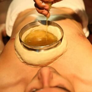 Kati Basti and Greeva Basti Focused Therapies for Back and Neck Targeted treatments apply warm medicated oil to alleviate pain and improve mobility in the lower back and neck, beneficial for conditions like sciatica and chronic pain.