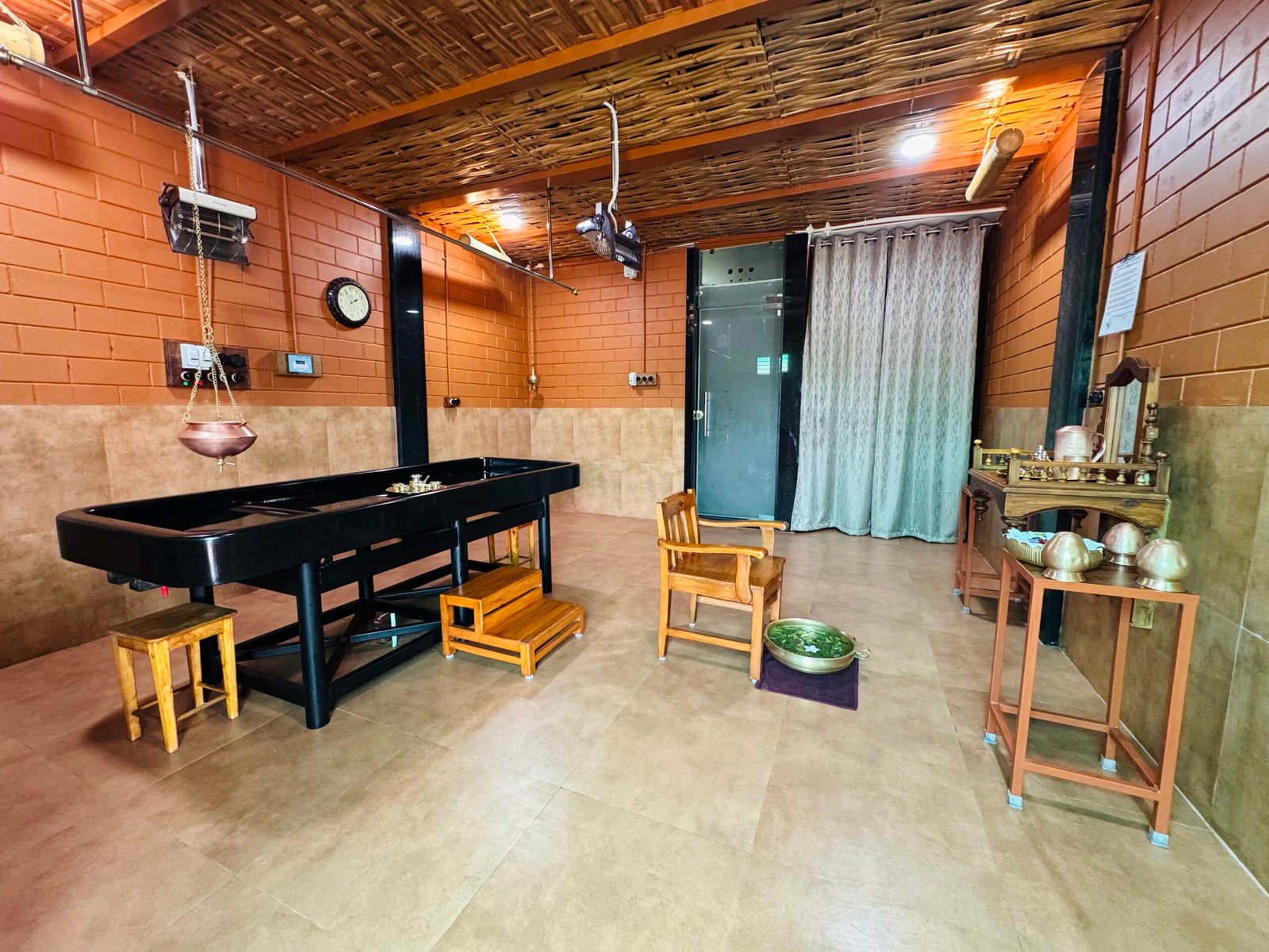 Ayurvedic treatment room at IVAC