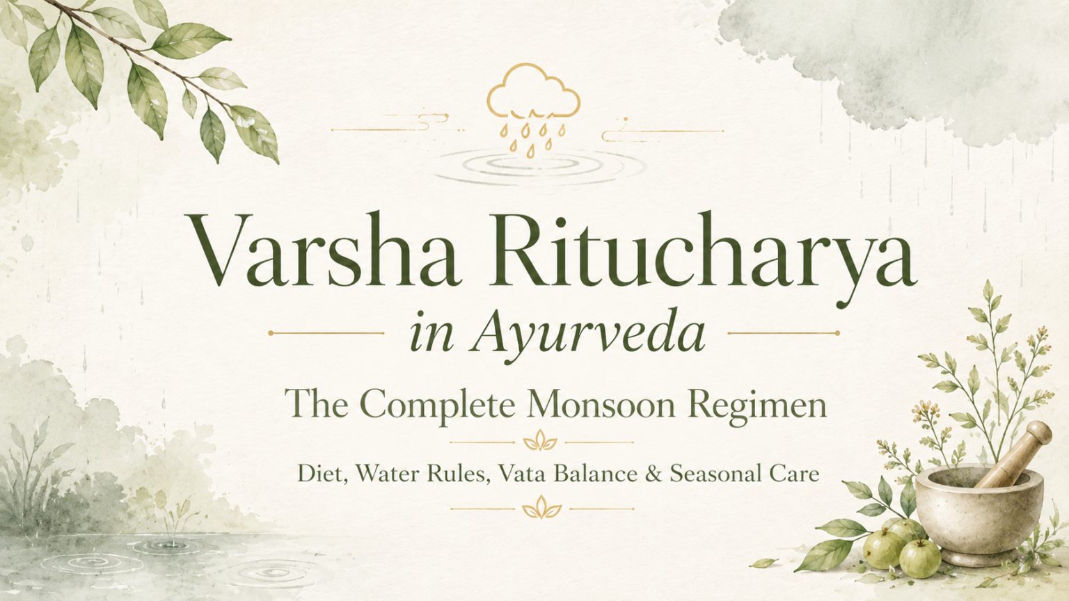 Varsha Ritucharya in Ayurveda: The Complete Monsoon Regimen